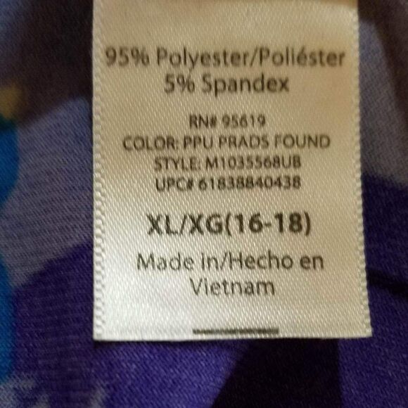 Blue Purple Green Maxi Dress Size 16-18 - Picture 2 of 7